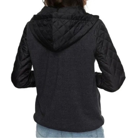 Roxy | Mystic Fall Fleece Lined Lightweight Jacket | Medium, Hood, Snaps, Zipper - Picture 3 of 12